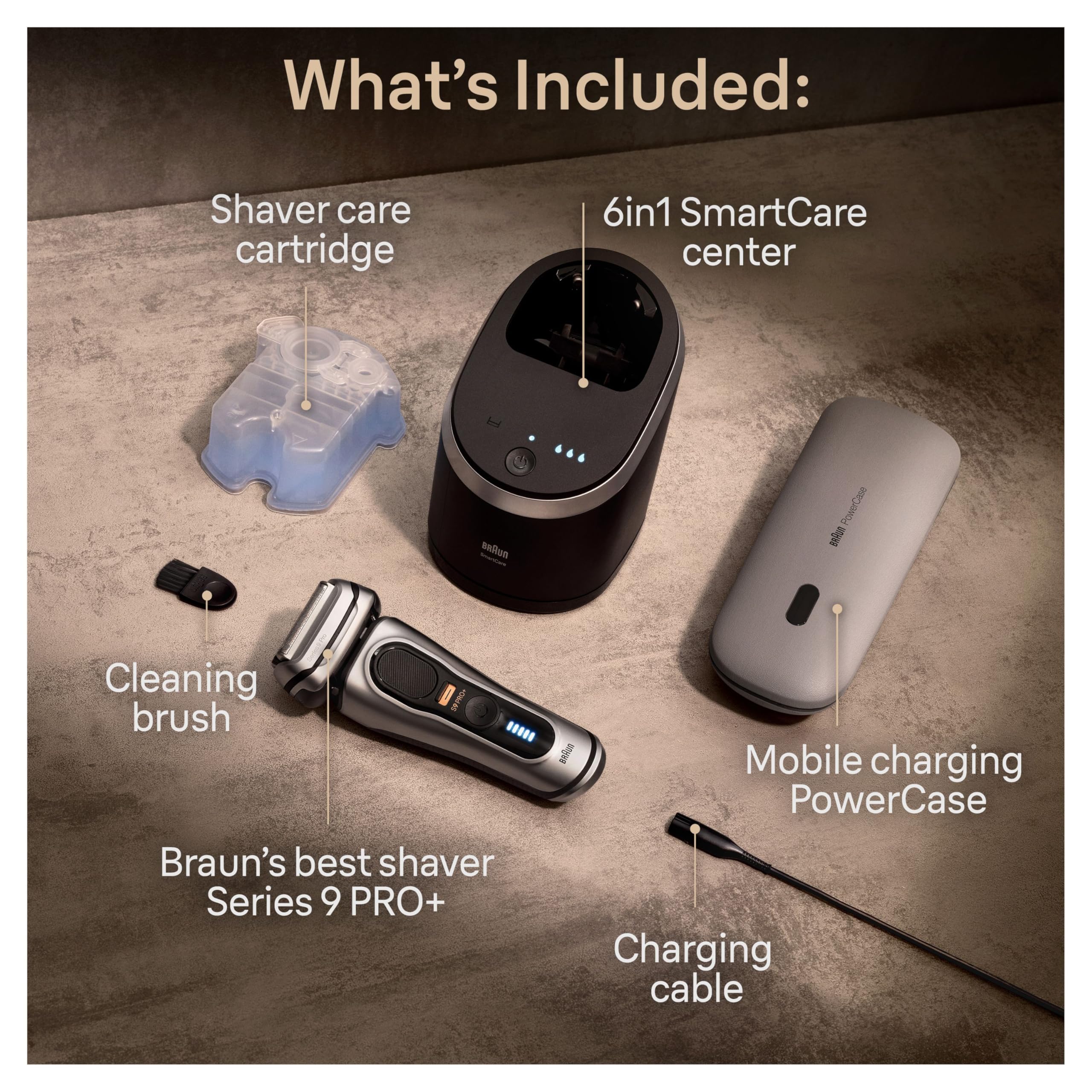 Amazon.com: Braun Series 9 PRO+ 9577cc Electric Razor for Men, 5